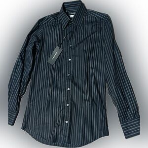 Dolce & Gabbana D&G Button Up Slim Fit Collared Shirt PinStripe 19.5” Pit to Pit